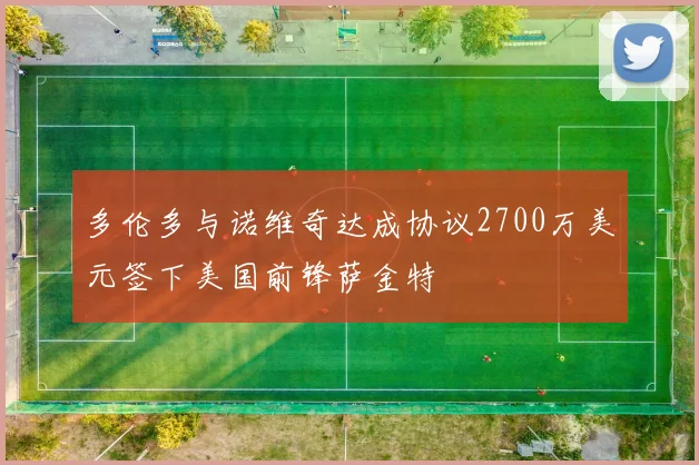多伦多与诺维奇达成协议2700万美元签下美国前锋萨金特